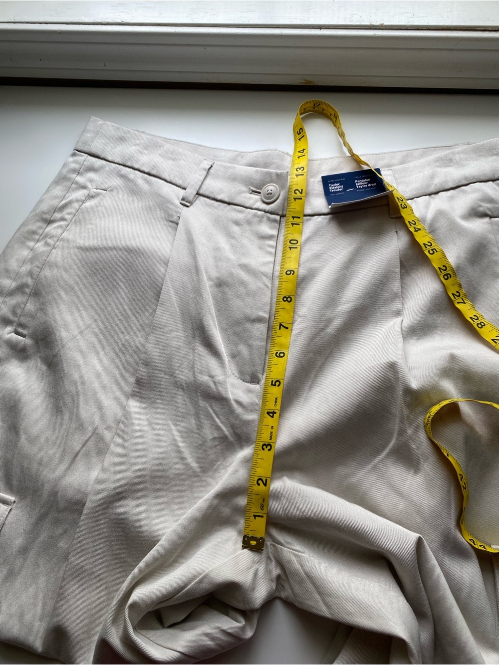 Old Navy Taylor High Rise Straight Cargo Trousers Woman Large Adjustable Waist - Picture 9 of 15